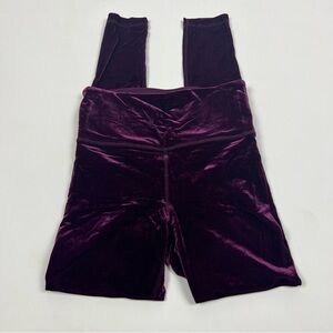 Athleta Velvet Elation Leggings Deep Purple High Rise Size XS